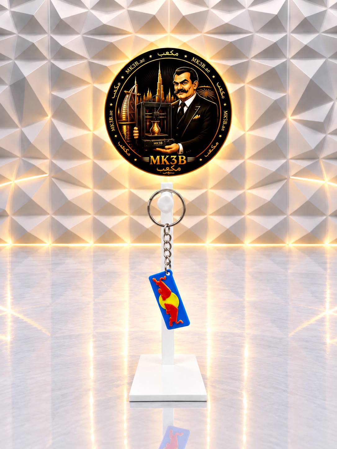 Red Bull Logo Keychain
