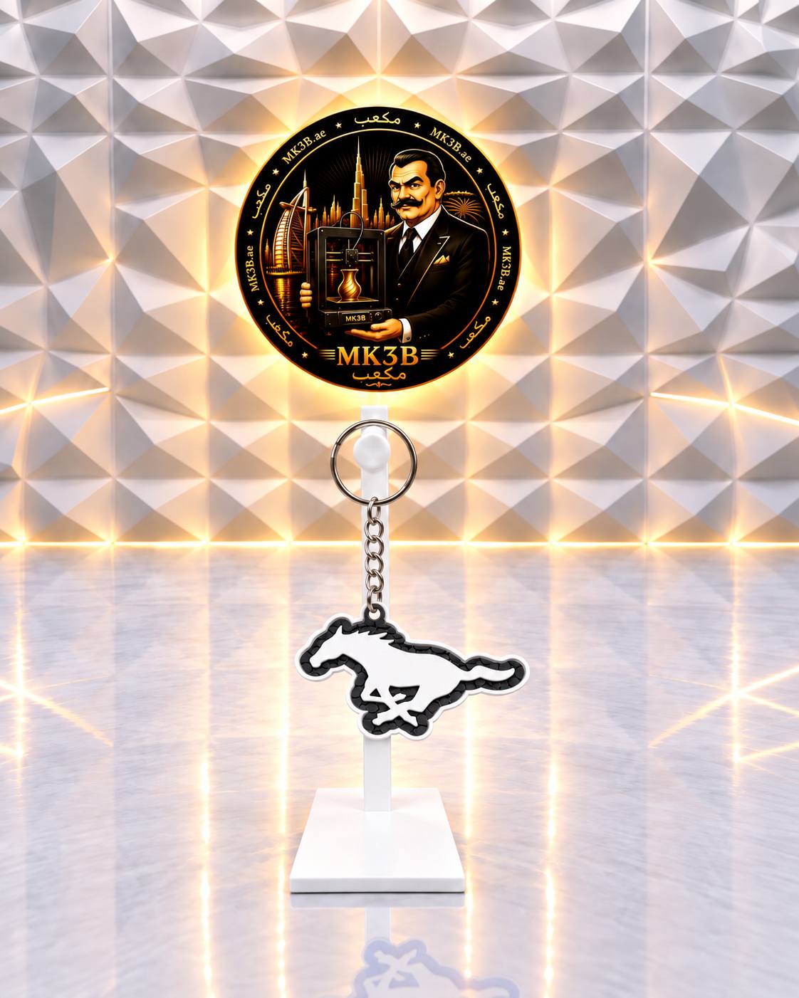 Mustang Logo Keychain